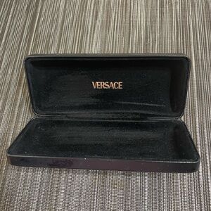 Versace Black and Gold Eyeglass Case